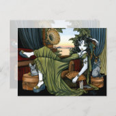 セレナエクセティックサンセットキャットフェアリーハガキ ポストカード (正面/裏面)