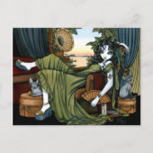 セレナエクセティックサンセットキャットフェアリーハガキ ポストカード (正面)