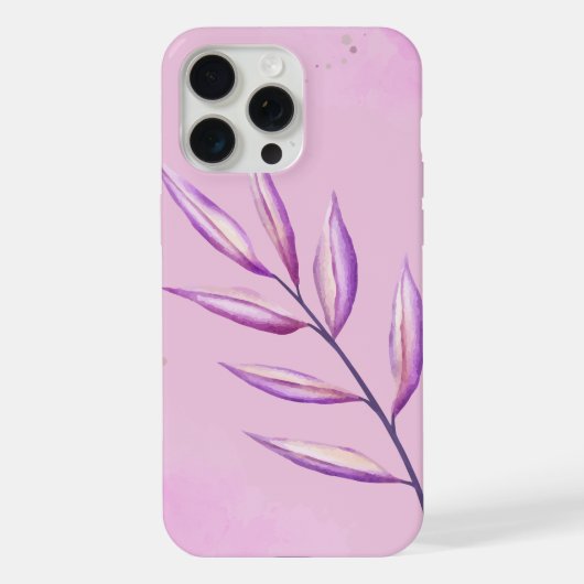 「セレナスバイオレットリーフ」ミニマリストiPhone 15 Pro Max iPhoneケース (裏面)