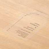 セレナモダンミニマ結婚リスト アクリル招待状 (レイダウン)