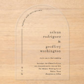 セレナモダンミニマ結婚リスト アクリル招待状 (正面)