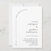 セレナモダンミニマ結婚リスト 招待状 (正面)