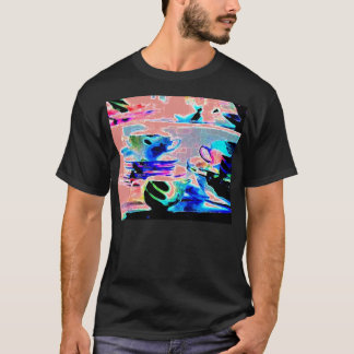 セレナーデはストライプのなピンクを皿に盛ります Tシャツ