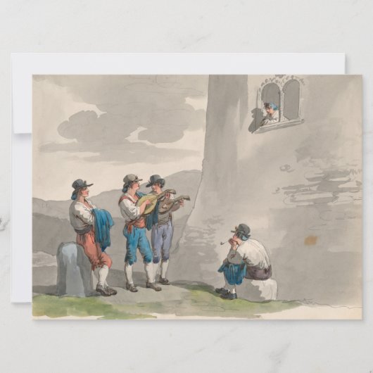 セレナーデ (愛の歌) (ロマンチックなシーン) カード (正面)