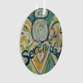 セレニダドエンジェルワードアートギフトホリデイオーナメント オーナメント (正面)