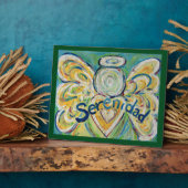 セレニダド感動的エンジェル絵画ズ詩プラーク フォトプラーク (側面)