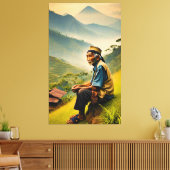 セレニティに座る キャンバスプリント (インサイチュ (リビング))