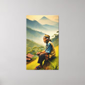 セレニティに座る キャンバスプリント (正面)