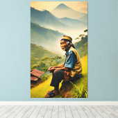 セレニティに座る キャンバスプリント (インサイチュ (ウッドフロア))