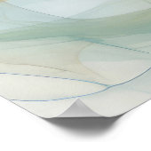 セレニティのウィスパーズ：抽象芸術水彩プリント ポスター (角)