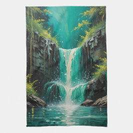 セレニティのカスケード キッチンタオル