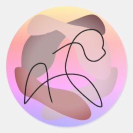 セレニティのシルエット：自由な馬の美しさ ラウンドシール