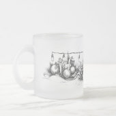 セレニティへのバウンス：インクラインクリスマスガラス フロストグラスマグカップ (左)