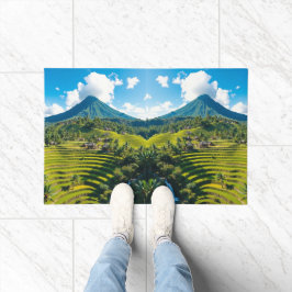 「セレニティへ足を踏み入れる – バリへようこそ！」 ドアマット