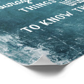 セレニティやる気を起こさせる祈りの言葉動揺してブルー ポスター (角)