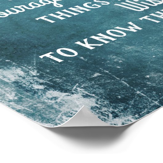 セレニティやる気を起こさせる祈りの言葉動揺してブルー ポスター (角)