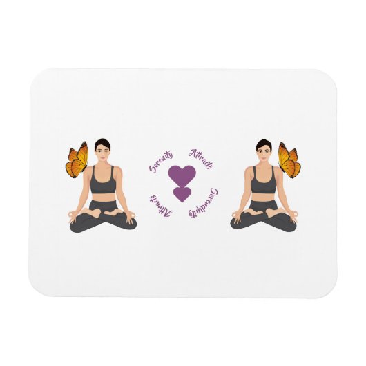 セレニティアクトセレディピティヨガバタフライラブ マグネット (横)