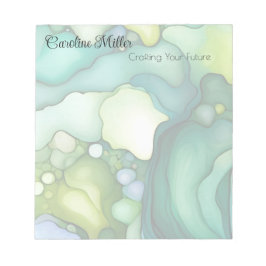 セレニティイングリーン抽象芸術フロー型枠 ノートパッド