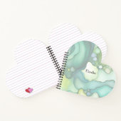 セレニティイングリーン抽象芸術フロー型枠 ノートブック (内部)