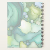 セレニティイングリーン抽象芸術フロー型枠 プランナー手帳 (裏面)