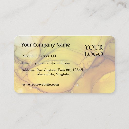 セレニティイングリーン抽象芸術フロー型枠 名刺 (裏面)