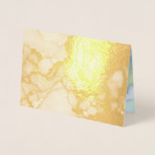 セレニティイングリーン抽象芸術フロー型枠 箔カード (正面)