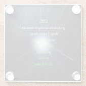 セレニティインスパイア祈りの言葉ヴィンテージクリスチャンアート ガラスコースター (裏面)