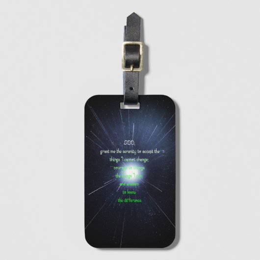 セレニティインスパイア祈りの言葉ヴィンテージ ラゲッジタグ (正面縦)