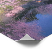 セレニティインピンクさくらんぼブロッサム川 ポスター (角)