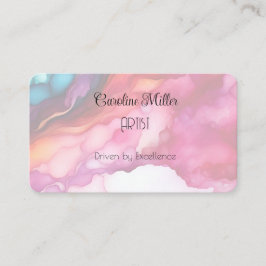 セレニティインブルー抽象芸術流れる型枠ビジネスC 名刺