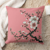 セレニティイン開花さくらんぼブロッサムブランチ(ピンク) クッション (ブランケット)