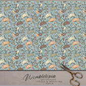 セレニティイン開花ティール(緑がかった色)ワイルドフラワーデクページ 薄葉紙