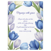 セレニティイン開花パステルチューリップフローラホームデコール クリップボード (裏面)