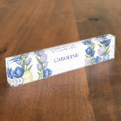 セレニティイン開花パステルチューリップフローラホームデコール デスクネームプレート (側面)