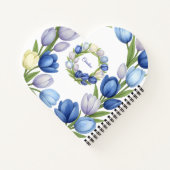 セレニティイン開花パステルチューリップフローラホームデコール ノートブック (裏面)