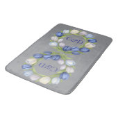 セレニティイン開花パステルチューリップフローラホームデコール バスマット (アングル)