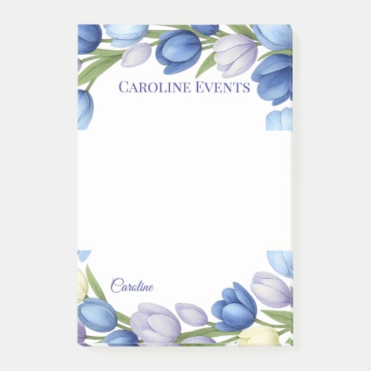 セレニティイン開花パステルチューリップフローラホームデコール ポストイット (正面)