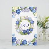 セレニティイン開花パステルチューリップフローラホームデコール 便箋 (スタンド正面)