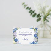 セレニティイン開花パステルチューリップフローラホームデコール 名刺 (スタンド正面)