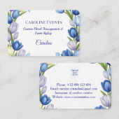 セレニティイン開花パステルチューリップフローラホームデコール 名刺 (正面/裏面)