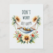 セレニティイン開花ビー&デイジー調和 ポストカード (正面)