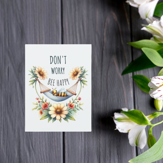 セレニティイン開花ビー&デイジー調和 ポストカード