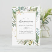 セレニティウォーターカラーグリーナリージオメトリックキンセアニラ 招待状 (スタンド正面)