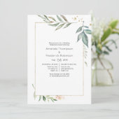 セレニティウォーターカラージオメトリックリハーサルディナー 招待状 (スタンド正面)