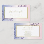 セレニティウォータースプラッシュピンクアンドラベンダーブティック 名刺 (正面/裏面)