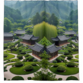 "セレニティエスケープシーニックマウンテン シャワーカーテン (正面)