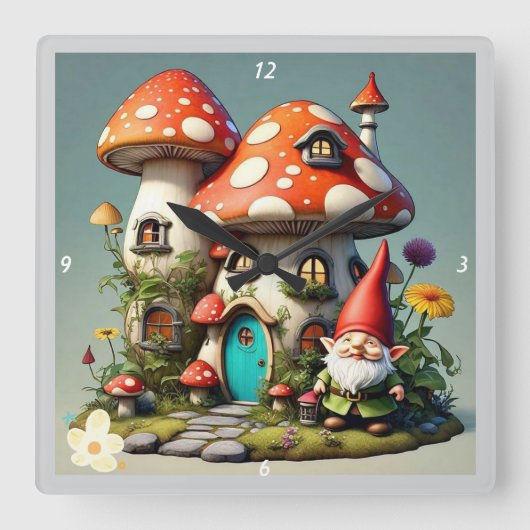 「セレニティガーデンヘブン」 スクエア壁時計 (正面)