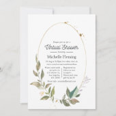 セレニティグリーナリー幾何学的バーチャルシャワー 招待状 (正面)