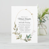 セレニティグリーナリー幾何学的バーチャルシャワー 招待状 (スタンド正面)