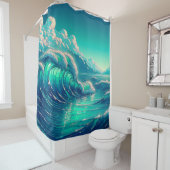 セレニティシースケープ海の抱擁 シャワーカーテン (インサイチュ)